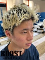 ルースト 渋谷店(ROOST)&nbsp;スパイキーショート×ブリーチ2回抜きっぱスタイル