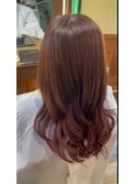 鯖江/髪質改善/艶髪ロング/韓国風/ラテカラー/ピンクベージュ