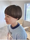 マッシュショート×ハイライトブレンドカラー
