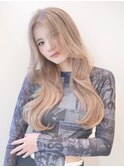 ホワイトミルクティーベージュ/韓国風レイヤーカット/20代30代
