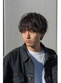 ダークアッシュ/カルマパーマ/アッシュブラック[メンズ/池袋]