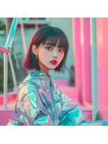 グラッジ 池袋(GLADGE)&nbsp;タッセルボブ、ボブ、ブリーチカラー