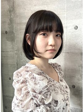 オン キャナルシティ博多前店(on) 【中里恵梨】顔まわりレイヤーボブ×ダークブラウン/10-20代博多