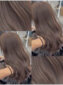 ブリーチなしダブルカラーで作るシアーグレージュ♪
