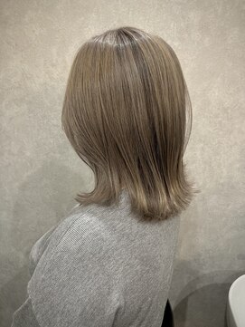 髪きる、ところ。 北24条店 切りっぱなしボブ/レイヤーボブ/ラベンダーベージュ