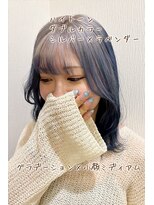 クレエ ヘアー デザイン(creer hair design)&nbsp;ハイトーンダブルカラーグラデーション×小顔ミディアム20代30代
