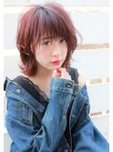 【Seek吉祥寺】イルミナカラー透明感ピンク×ウルフミディ