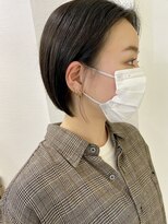 ロンドポレール 北千住(Lond polaire)&nbsp;【航治郎】美人ボブ/切りっぱなし/ペールベージュ/外ハネボブ