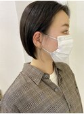 【航治郎】美人ボブ/切りっぱなし/ペールベージュ/外ハネボブ