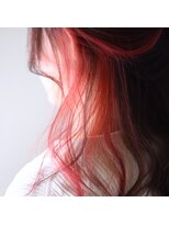 ニコリヘアワークス(nicori hair works)&nbsp;ロング×イヤリングカラー×チェリーレッド2