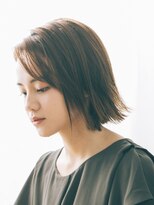 ヘアー リラックス 風香(HAIR RELAX) くびれ外ハネ・きりっぱなしボブ・アッシュブラウン・仙台