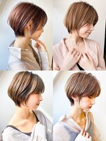 モダンクラフト 長町南店(modern craft)&nbsp;大人かわいいショートボブ明るい白髪染めベージュ