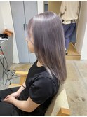前髪/マチルダボブ/ピンクベージュ/インナーグレージュ/シルバー