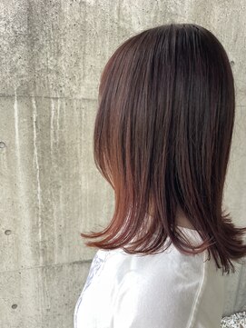 パッシュ(PASH) レッドブラウン×顔周りレイヤー