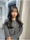 暗髪　ダークラベンダー　くびれ巻き　レイヤーカット