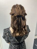 10代20代30代◎ハーフツインモテ髪巻き下ろし