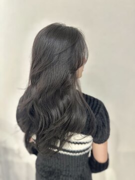 アクション 心斎橋店(ACTION) ブリーチ無しブルーカラー　レイヤーカット　韓国ヘア