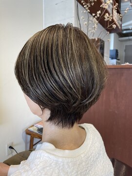 ワンコア (ONE CORE) 白髪ぼかしハイライト【大人ショート】