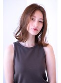 大人可愛いいレイヤーボブ/2wayバング/髪質改善アッシュベージュ