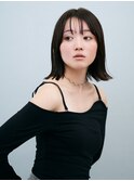 前髪カットうる艶髪似合わせカット結べるボブ/地毛風カラー