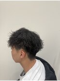 メンズ×刈り上げ×ツイストスパイラルパーマ