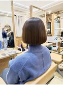 ミニボブタッセルカットあごライン前下がりボブ韓国ボブ