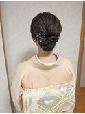 きれいめシニヨン＋訪問着着付け