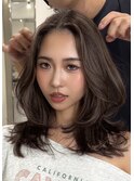 韓国ヘアーハッシュカットレイヤーカットハイライトカラー