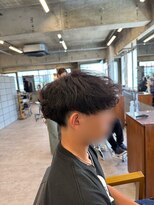 タメ(tame-)&nbsp;サーフカール/フェザーパーマ/ブルーブラック【都賀/メンズ】