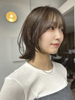 バベル アット フルリール 甲子園口(BABEL at fleurir)&nbsp;顔まわりレイヤーボブに赤味なしオリーブグレージュ