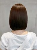 ボブ顔周りレイヤー韓国ヘアくびれミディミディアム_ba564511