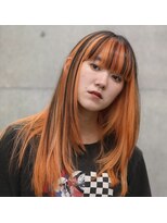 ガルテ(GARTE) オレンジ×黒のローライト風カラー