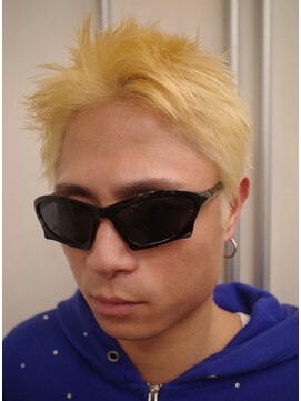 ブルートマト(BLUE TOMATO) 学割U24スパイキーショートピンパーマブリーチダブルカラー