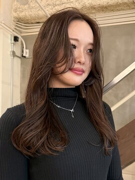 マッシュ 北堀江(MASHU) レイヤーカット/透明感ブラウンカラー