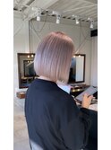 グレージュ×ボブ