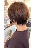 ショート/ハイライトオリーブグレー