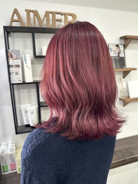 エメヘアデザイン ルイス(Aimer Hair Design Lewis) チェリーピンク/ブリーチカラー