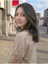 アッシュ 川崎店(Ash)&nbsp;バレイヤージュ　グレージュ　ブリーチあり
