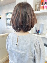 キャアリー(Caary)&nbsp;福山市美容室Caaryボブ柔らかニュアンスパーマ毛先パーマ
