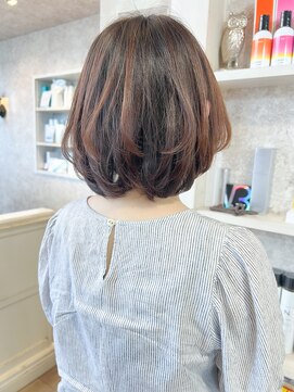 キャアリー(Caary) 福山市美容室Caaryボブ柔らかニュアンスパーマ毛先パーマ