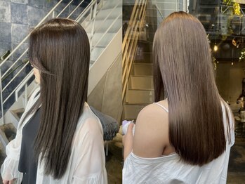 シー(si)の写真/【大阪梅田徒歩3分】ブリーチなしで作る透明感カラーが人気★髪に優しい商材で手触りのいい髪質へ導きます*