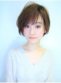【morio池袋】大人かわいい可愛い前下がり透け感ショート♪