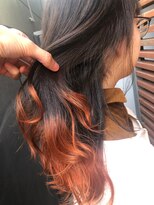 ビヨンドイー(beyond E)&nbsp;裾カラーアプリコットオレンジ