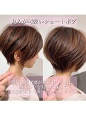 丸く可愛いショートボブ