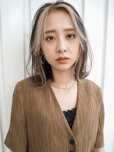 ユイマァル 倉敷店(YUIMARL)&nbsp;フェイスフレーミングインナーカラーミルクティーブロンド