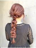 編みおろし/ヘアアレンジ/ヘアセット/お呼ばれヘア