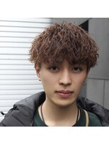 ウェーブ(WAVE)&nbsp;レイヤーマッシュ×ツイストスパイラルパーマ/メンズパーマ