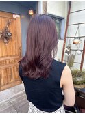 ブリーチなしバーガンディー×美髪