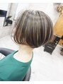 ヘアテリア リュウ 大塚(hair teria ryu) ショート×ハーフハイライト、少ない枚数で効果的に！