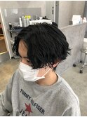 波巻きセンターパートちょいウルフ